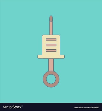 Flat icon on background kids toy syringe vector image