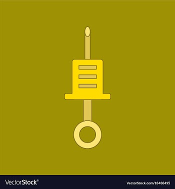 Flat icon on background kids toy syringe vector image