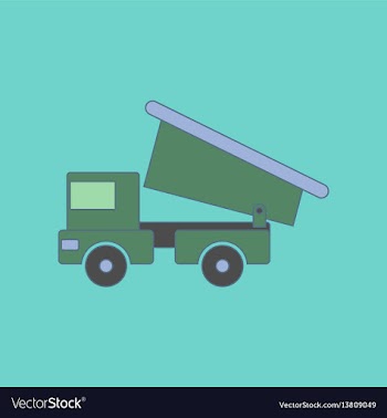 Flat icon on background kids toy truck vector image