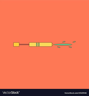 Flat icon on background kids toy water gun vector image