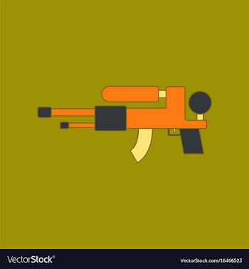 Flat icon on background kids toy water gun vector image