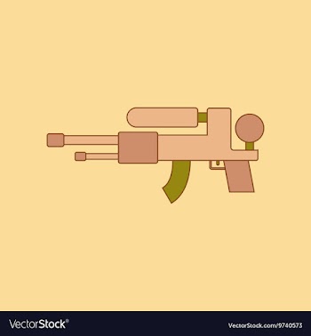 Flat icon on background Kids toy water gun vector image