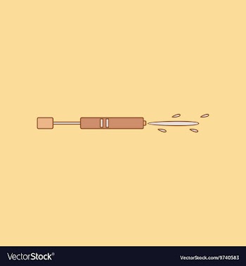 Flat icon on background Kids toy water gun vector image
