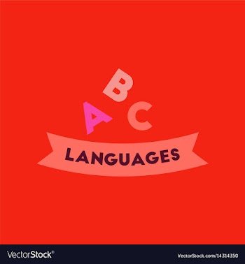 Flat icon on background letters languages vector image