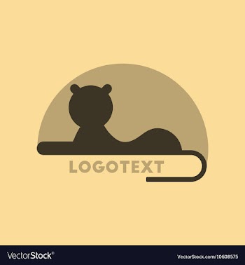 Flat icon on background lion logo vector image