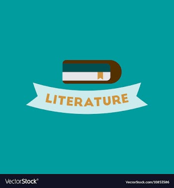 Flat icon on background Literature lesson vector image