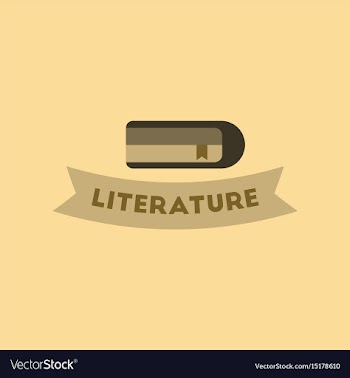 Flat icon on background literature lesson vector image