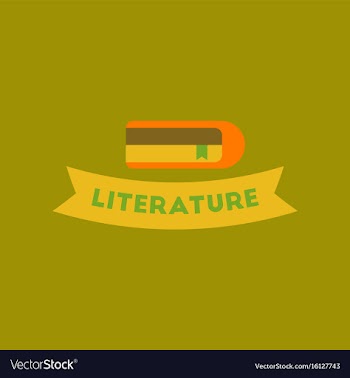 Flat icon on background literature lesson vector image