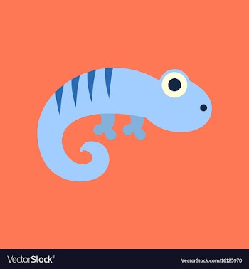 Flat icon on background lizard reptile vector image