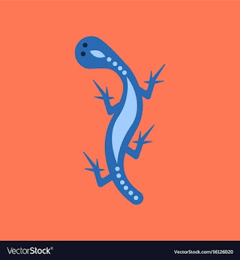 Flat icon on background lizard reptile vector image