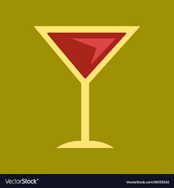 Flat icon on background martini glass vector image