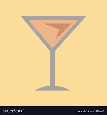 Flat icon on background martini glass vector image