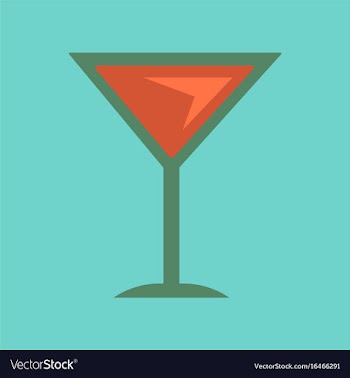 Flat icon on background martini glass vector image