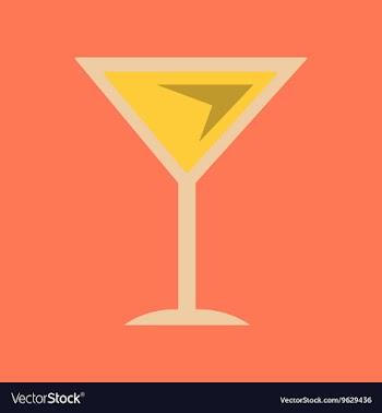 Flat icon on background martini glass vector image