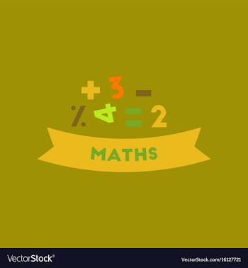 Flat icon on background math lesson vector image