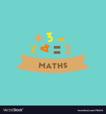 Flat icon on background math lesson vector image
