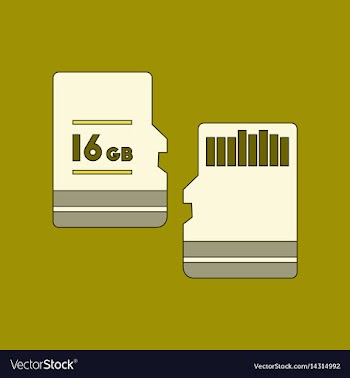 Flat icon on background micro sd vector image
