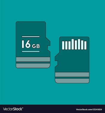 Flat icon on background micro sd vector image
