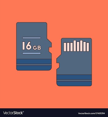 Flat icon on background micro sd vector image