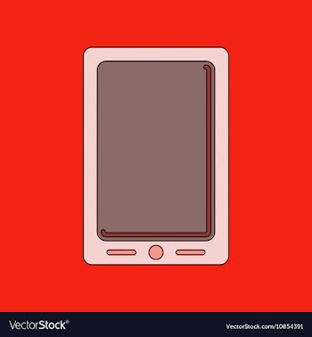 Flat icon on background mobile phone vector image