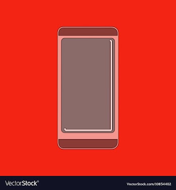 Flat icon on background mobile phone vector image