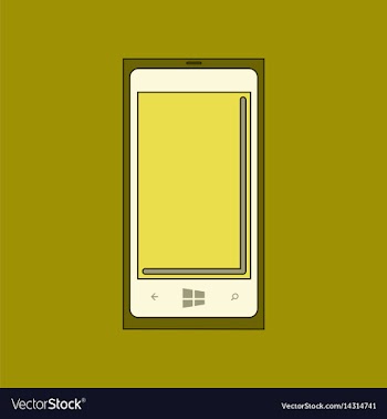 Flat icon on background mobile phone vector image