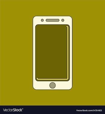 Flat icon on background mobile phone vector image