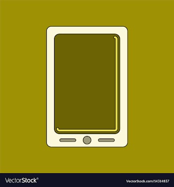Flat icon on background mobile phone vector image