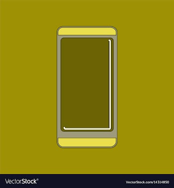 Flat icon on background mobile phone vector image