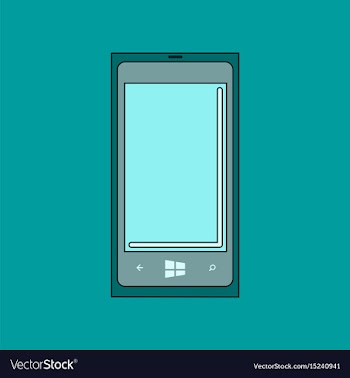 Flat icon on background mobile phone vector image