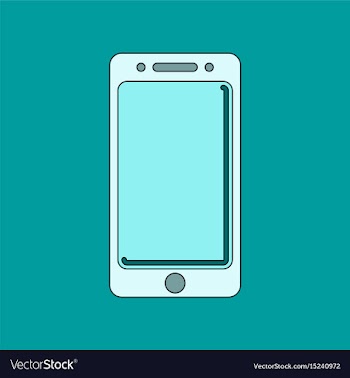 Flat icon on background mobile phone vector image