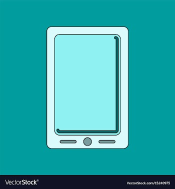 Flat icon on background mobile phone vector image