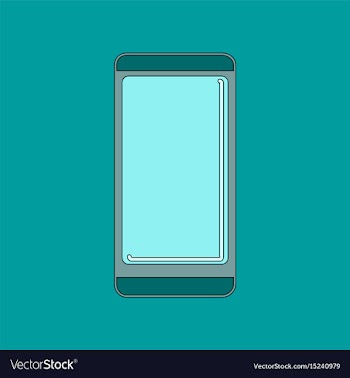 Flat icon on background mobile phone vector image