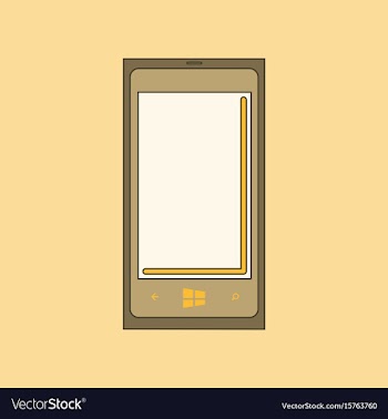 Flat icon on background mobile phone vector image