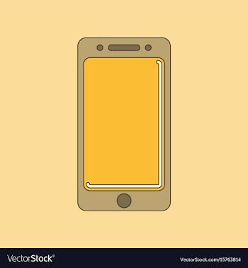 Flat icon on background mobile phone vector image