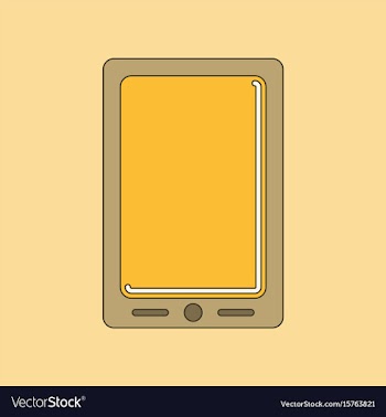 Flat icon on background mobile phone vector image