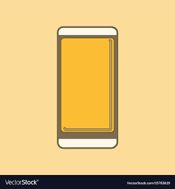 Flat icon on background mobile phone vector image