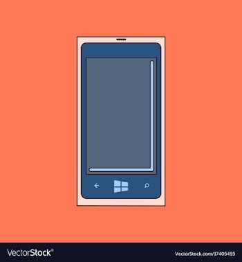 Flat icon on background mobile phone vector image