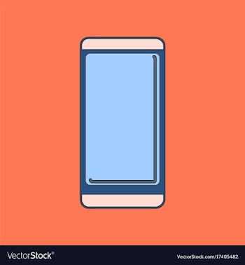 Flat icon on background mobile phone vector image