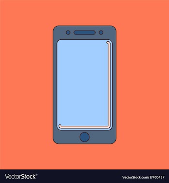 Flat icon on background mobile phone vector image