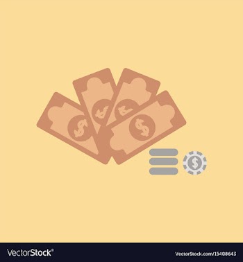 Flat icon on background money dice chips vector image