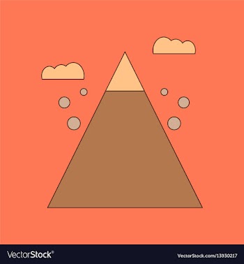 Flat icon on background mountain stones fall vector image