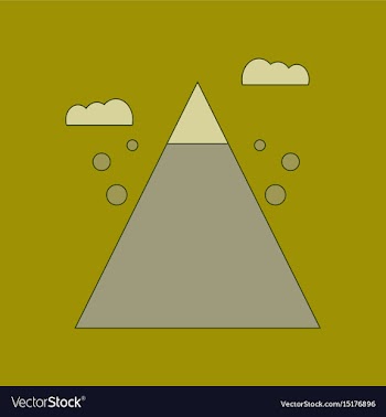 Flat icon on background mountain stones fall vector image