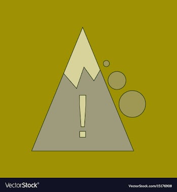 Flat icon on background mountain stones fall vector image