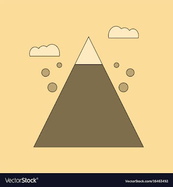 Flat icon on background mountain stones fall vector image