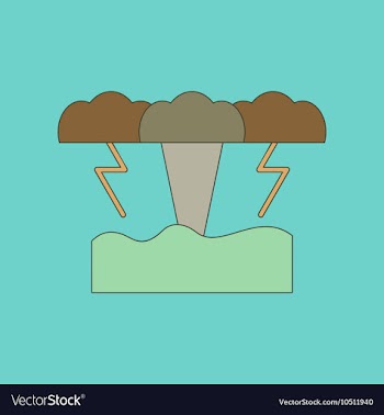 Flat icon on background nature tsunami vector image
