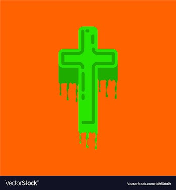 Flat icon on background of cross the blood vector image
