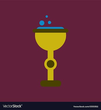 Flat icon on background of cup potion vector image