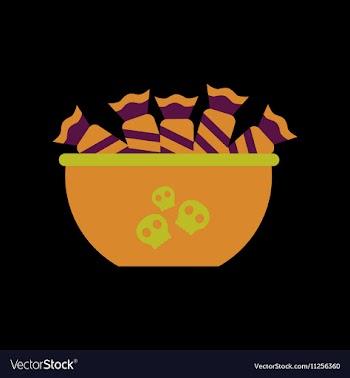 Flat icon on background of halloween candy vector image