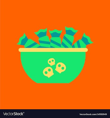 Flat icon on background of halloween candy vector image